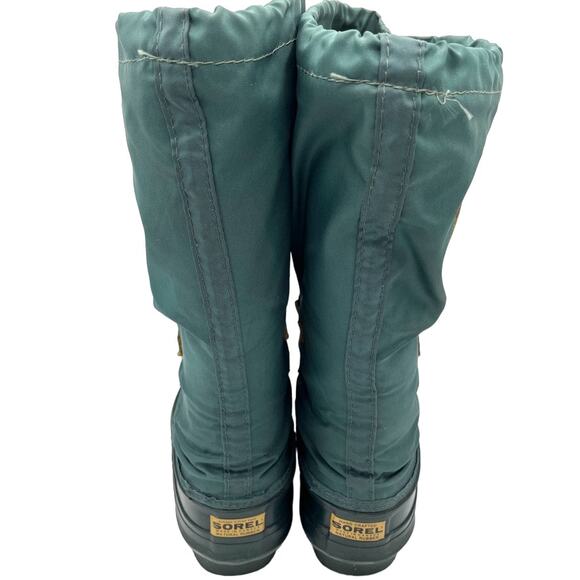 VTG SOREL Snowlion Tall Insulated Winter Snow Boots in Hunter green RARE SZ 6 - Picture 7 of 12